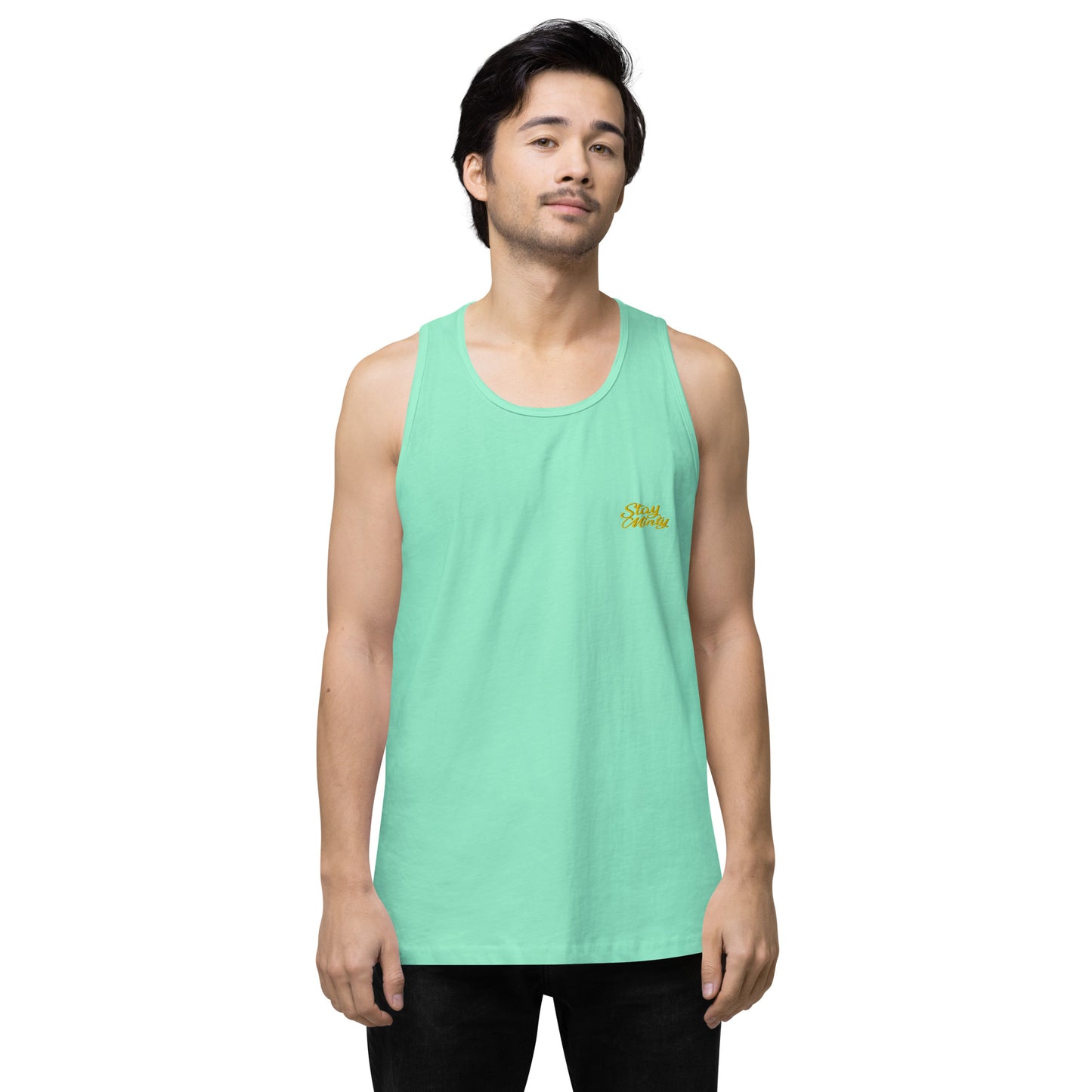 Stay Minty Embroidered Tank-Top