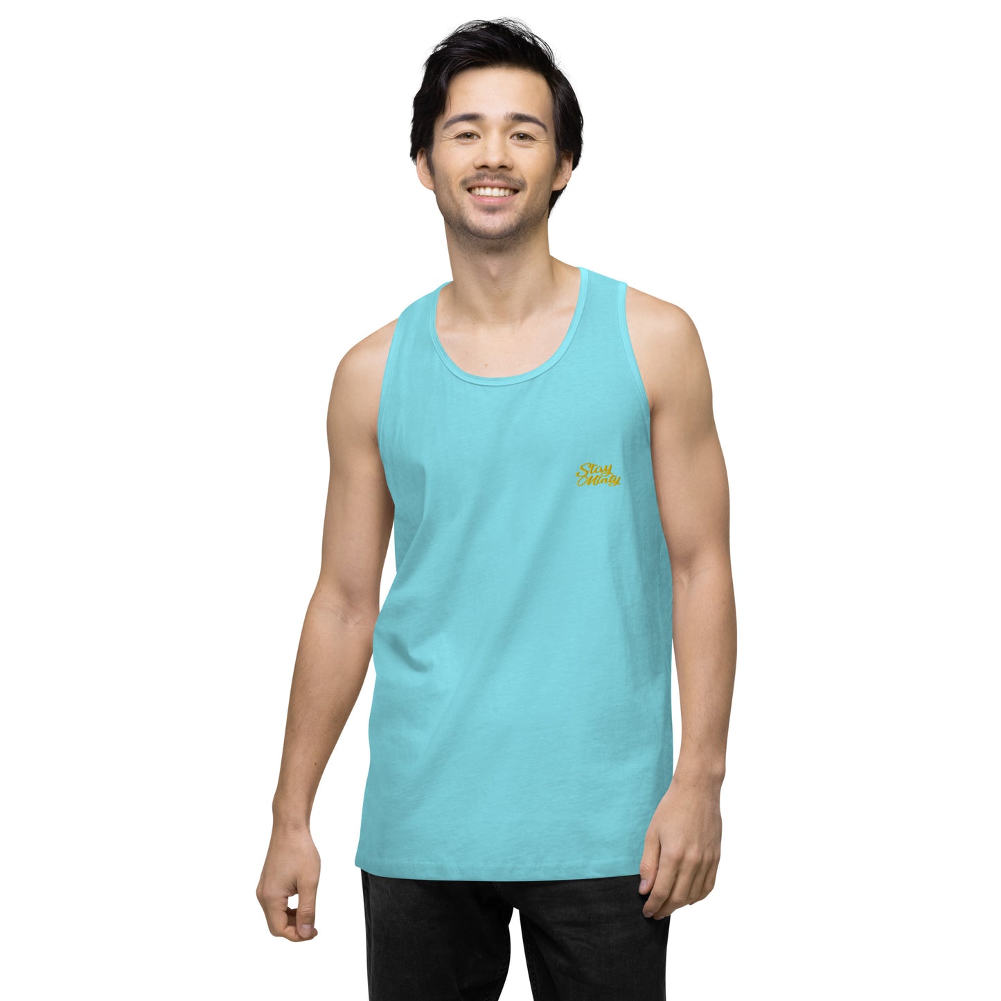 Stay Minty Embroidered Tank-Top